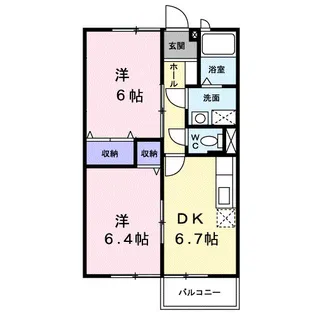 ヴィレッジ龍馬 C【2階】の間取り