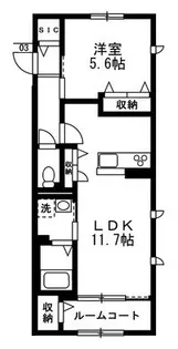 メゾン・ヴォワル【1階】の間取り