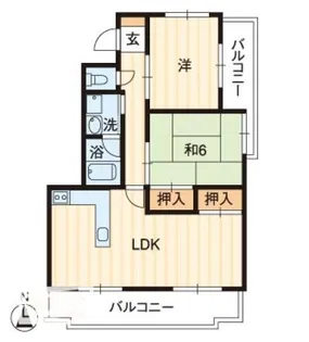 モアガーデン【204号室】の間取り