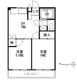 ティーブルランドM【2階】の間取り