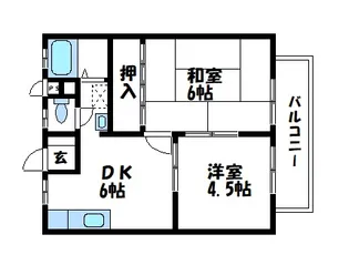 サンライフ新涯【101号室】の間取り