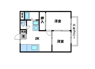 サンライフ日吉台【201号室】の間取り