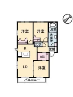 ヴィラージュA【2階】の間取り