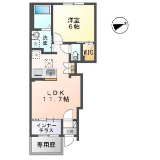 プラシード【1階】の間取り