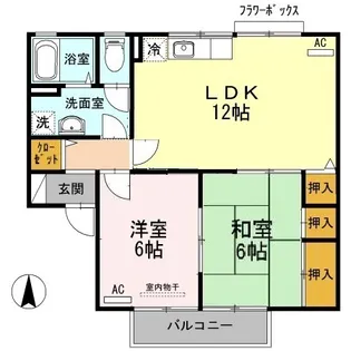 サンタウン寺井 A棟【2階】の間取り
