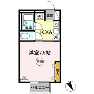シャトル西春日 A棟【203号室】の間取り