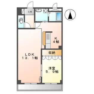 ロイヤルコーポ中川【2階】の間取り