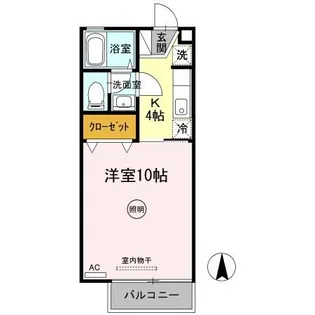 クレスト木太 B棟【1階】の間取り