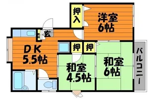 三友コーポ【102号室】の間取り
