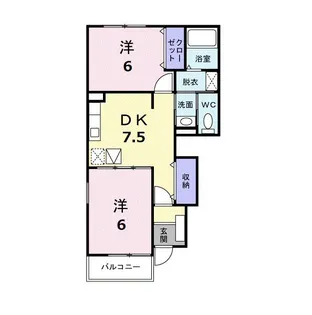 ピュア ナリィシュ【1階】の間取り