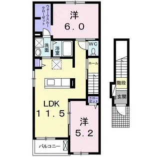 ラフィネ【2階】の間取り