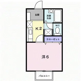 1Kの間取り画像