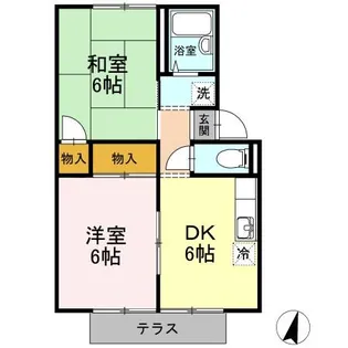岡山県都窪郡早島町早島【アパート】の間取り