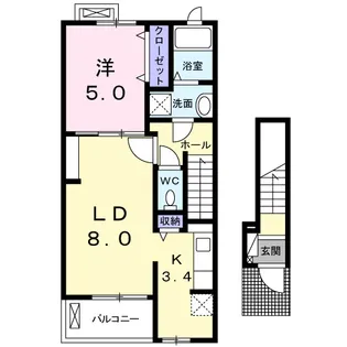 セレナーデA【2階】の間取り
