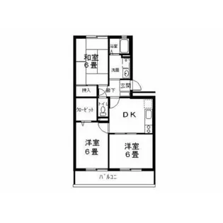 ハイカムール平田【3階】の間取り