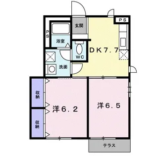2DKの間取り画像