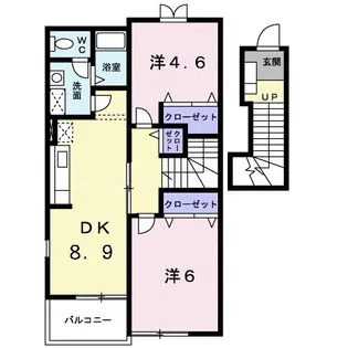 サウス・ソレイユ A【2階】の間取り