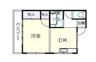 1DKの間取り画像