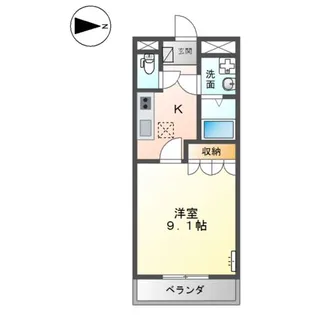 ウエスト・モンターニュ【1階】の間取り