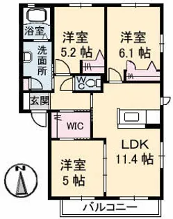 ロイヤル フェルティ F棟【1階】の間取り