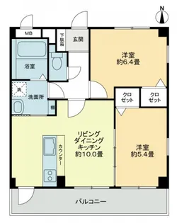 フォブール山地【1階】の間取り
