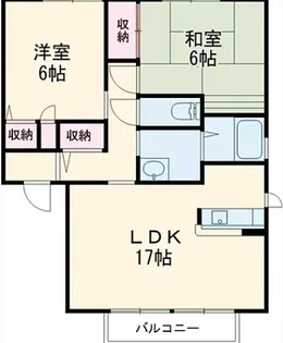 2LDKの間取り画像