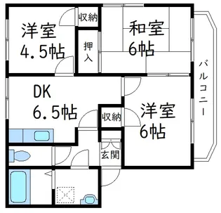アメニティータウン千代田C棟【202号室】の間取り