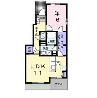 1LDKの間取り画像