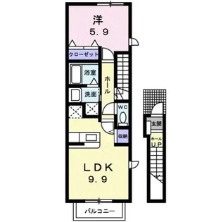 アプローズⅠ【2階】の間取り