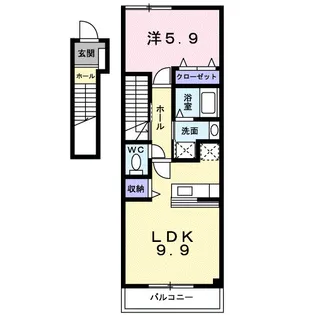 イリス セゾン A【2階】の間取り