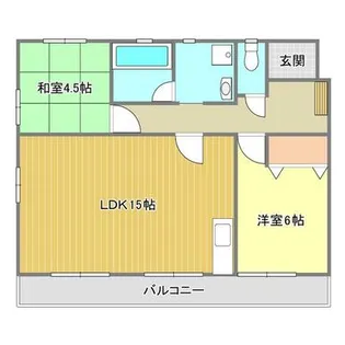 ソレイユ木之庄【402号室】の間取り