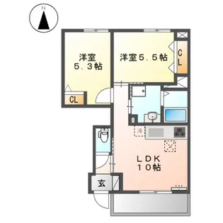 プルミエール【1階】の間取り