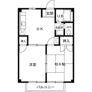 タウニィ 武下【102号室】の間取り