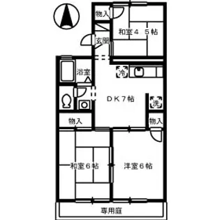 セジュール三島 B棟【1階】の間取り