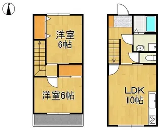 岡山県倉敷市八王寺町【テラスハウス】の間取り
