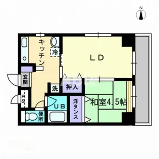 アルカディア西内町【4階】の間取り