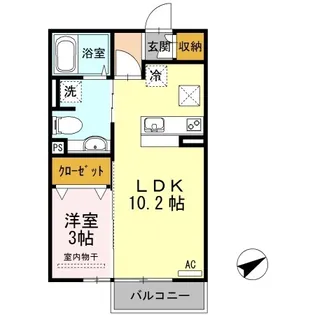 サンライズ豊益 西大浜【1階】の間取り