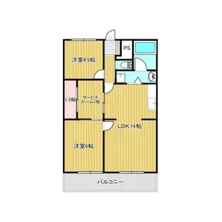 カワイマンションⅡ【1階】の間取り