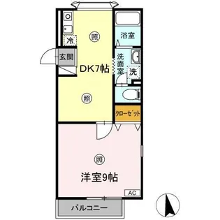 セジュール山西 B棟【2階】の間取り