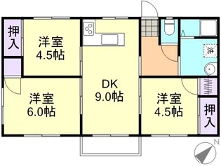 ビッグビレッジ【103号室】の間取り