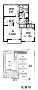 AS水江【2階】の間取り