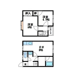 ローズハイツ A棟【A-3号室】の間取り