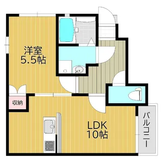 プティーシュシュ大福 北棟【1階】の間取り