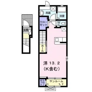 アクアリザイア【2階】の間取り