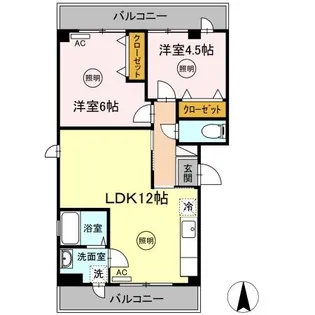 レジデンス水田駅前Ⅱ【3階】の間取り