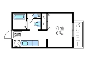 ビーライン川南B【2階】の間取り