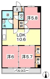 岡山県浅口郡里庄町大字里見【マンション】の間取り