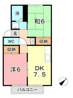 プレジール安原A【1階】の間取り
