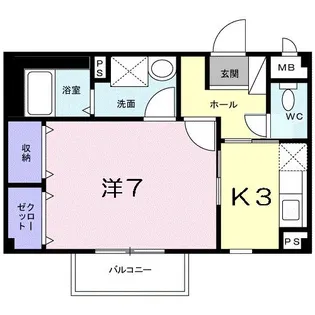 ラ・ポルト【1階】の間取り