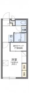 レオパレスルース【108号室】の間取り